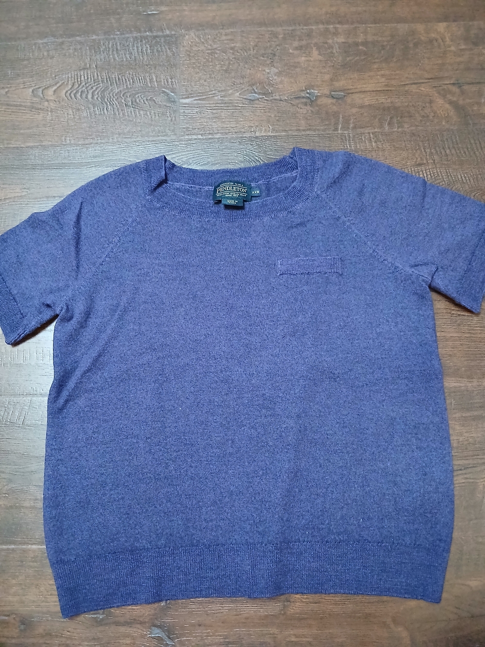 Pendleton Women's 100% Merino Wool Knit Pullover Sweater XXS Purple Crew Neck